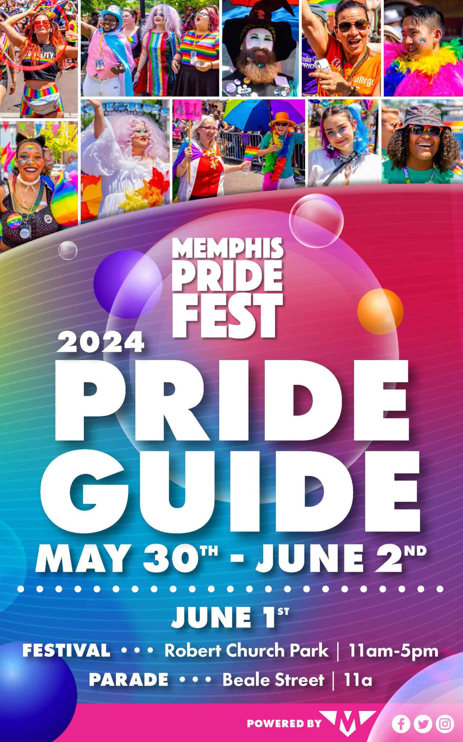 Cover of the Memphis Pride Guide 2024